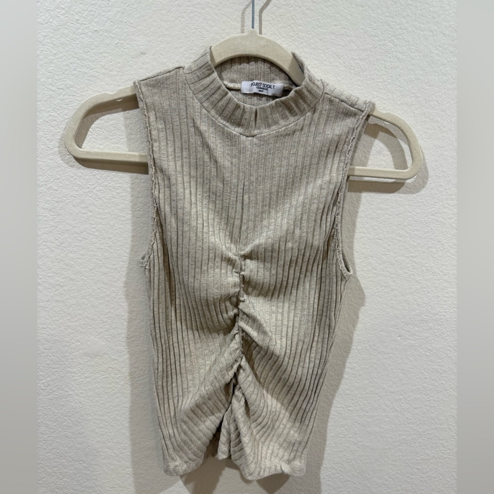 Project Social T Ruched Front Sweater Rib Tank - Picture 5 of 9
